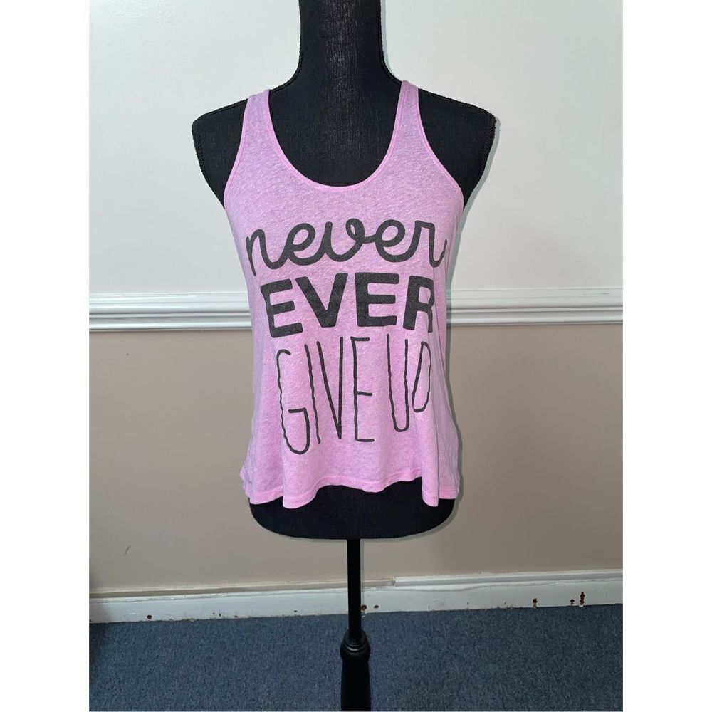 Tokyo Darling Racerback Tank Top ‘Never Give Up’ Size X-Small
